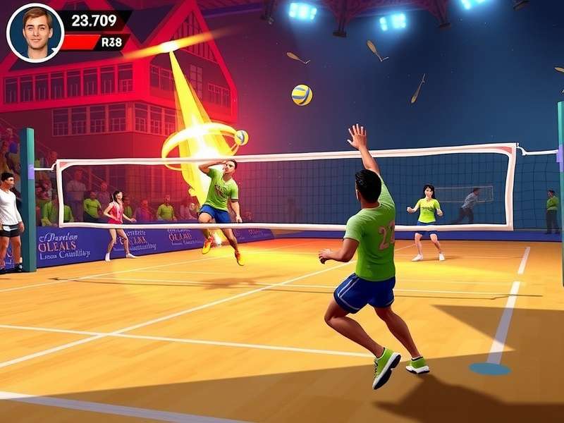 Volley Royals Taj gameplay screenshot showing intense volleyball action
